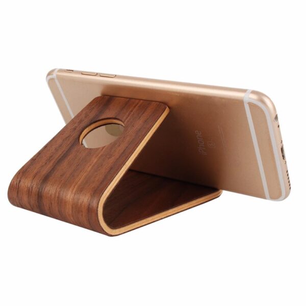 Support léger et mince en bois de bambou pour iPhone et autres smartphones – Image 2