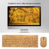 Ensemble clavier et souris sans fil en bambou 2,4 GHz, fabriqué à la main, Plug and Play. – Image 5