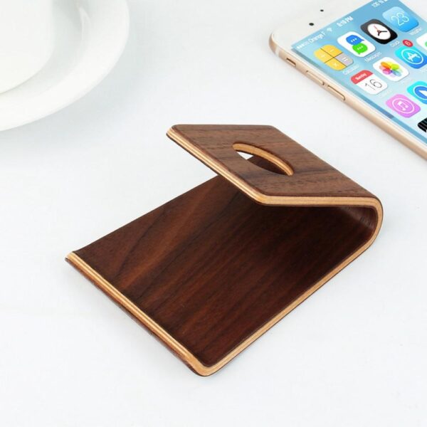 Support léger et mince en bois de bambou pour iPhone et autres smartphones – Image 5