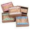 Lot de 200 cotons-tiges jetables à double tête en bambou pour le nettoyage du nez et des oreilles