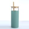 Bouteille en verre haute qualité avec couvercle en bambou – Image 8