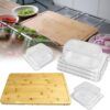 Planche à découper durable en bambou lisse avec boîte de rangement pour légumes – Image 4