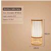 Lampe de bureau en bambou tissé – Image 8
