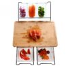 Planche à découper durable en bambou lisse avec boîte de rangement pour légumes – Image 3