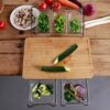 Planche à découper durable en bambou lisse avec boîte de rangement pour légumes – Image 5