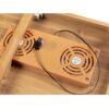 Tablette ergonomique en bambou pour ordinateur portable avec ventilateur USB – bureau ajustable et pliable, plateau de lit ou de petit-déjeuner – Image 5
