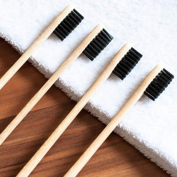 Brosse à dents en bambou naturels pour la maison, la famille et les voyages